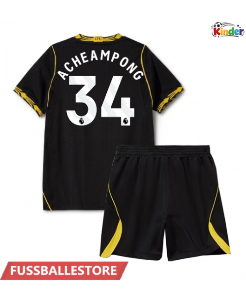 Günstige Chelsea Josh Acheampong #34 Auswärts Trikotsatzt Kinder 2026-27 Kurzarm (+ Kurze Hosen)